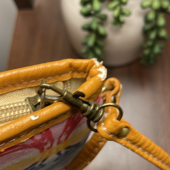 MONOGRAM “C” multicolor wristlet // colorful stripes // zipper closure - Picture 5 of 15